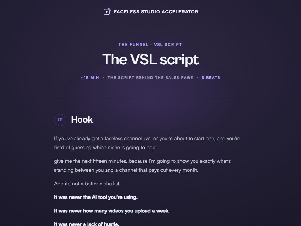 VSL script preview